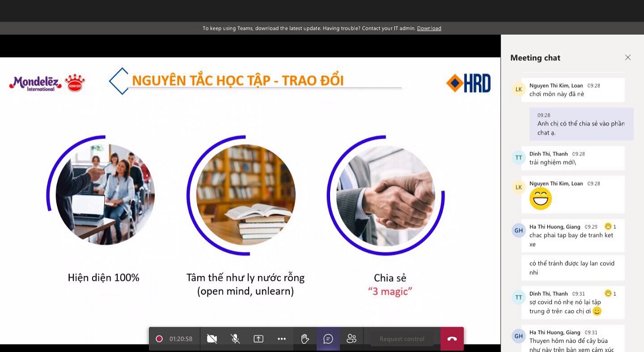 ĐÀO TẠO TRỰC TUYẾN | PHÒNG CHỐNG QRTD TẠI NƠI LÀM VIỆC_MONDELEZ KINH ĐÔ