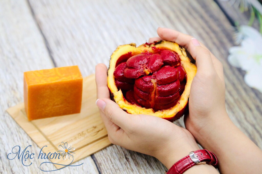 Soap từ thịt gấc tươi, 'siêu dưỡng' dành cho da khô đến rất khô