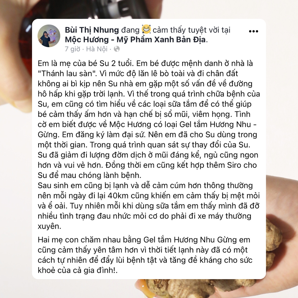 Gel tắm hương nhu - gừng 420ml