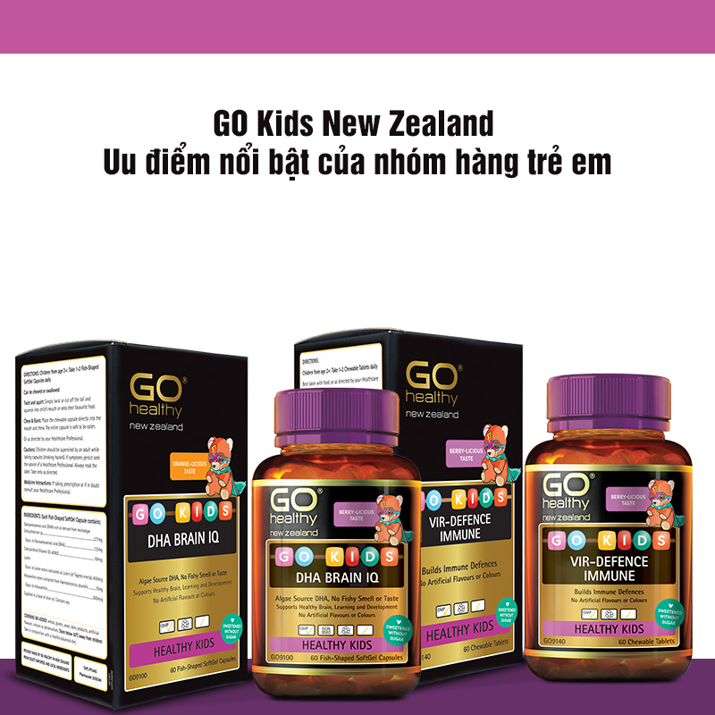GO Kids New Zealand - ưu điểm nổi bật của nhóm hàng trẻ em