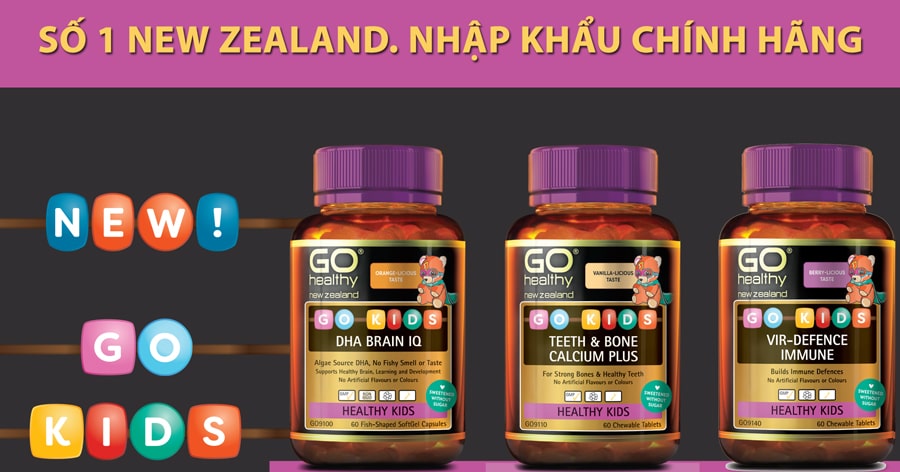 GO Kids New Zealand sức khỏe trẻ em nhập khẩu bởi Công ty Sức Khỏe Vàng