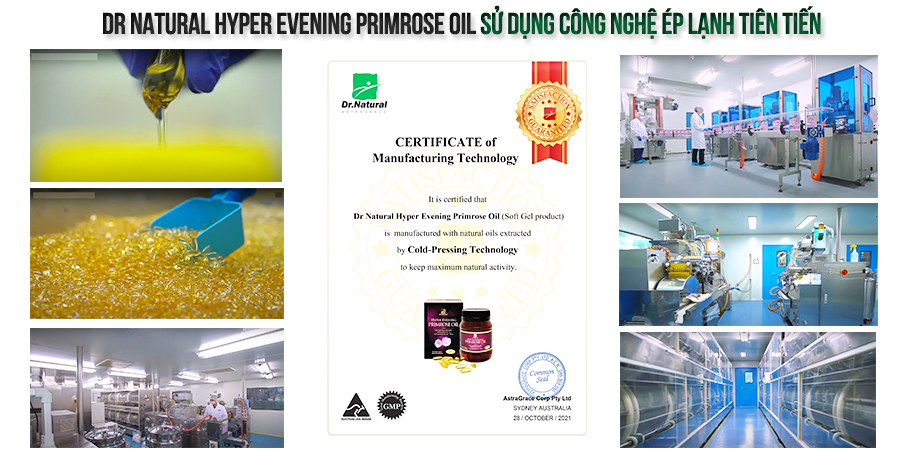 Dr Natural Hyper Evening Primrose Oil su dung cong nghe ep lanh tien tien chiet suat dau hoa anh thao