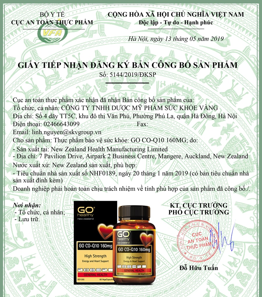 Viên uống bổ tim nhập khẩu chính hãng New Zealand GO CO Q10 160mg 30 viên giảm quá trình lão hóa tim mạch, giảm nguy cơ tai biến tim mạch, giảm cholesterol máu, điều hòa huyết áp, tăng miễn dịch và giúp cơ thể khỏe mạnh