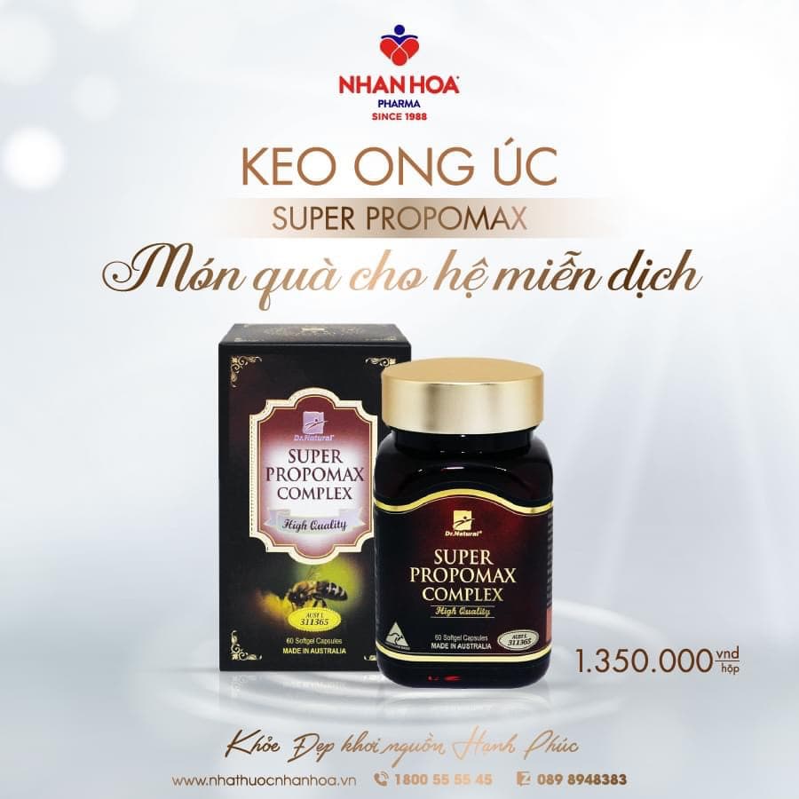 Keo Ong Úc Super Propomax giúp tăng sức đề kháng tăng cường hệ miễn dịch