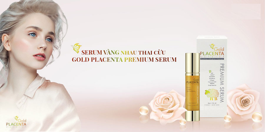 Serum Nhau Thai Cừu Dr Natural Gold Placenta giúp dưỡng trắng da, dưỡng ẩm, chống lão hoá da