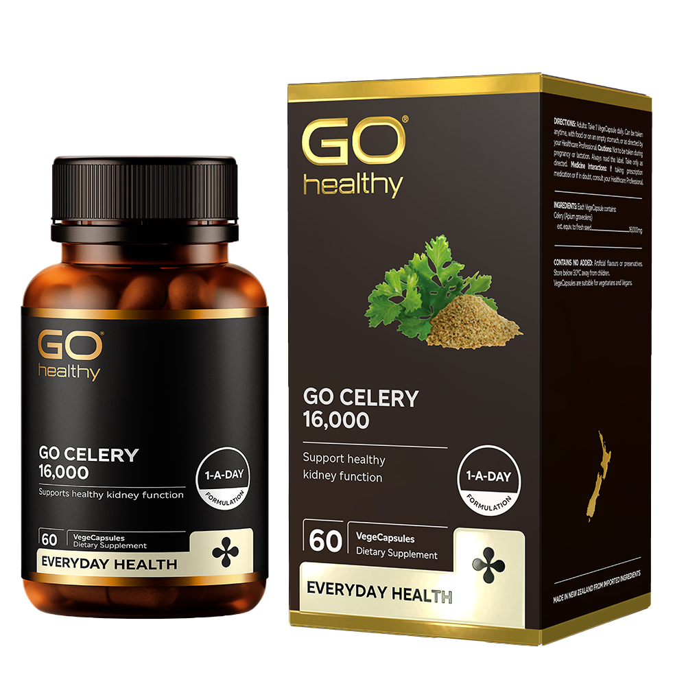 Viên gout nhập khẩu chính hãng New Zealand GO CELERY 16000mg 60 viên giúp giảm các triệu chứng bệnh gút: giảm uric acid, làm giảm triệu chứng sưng đau do gut
