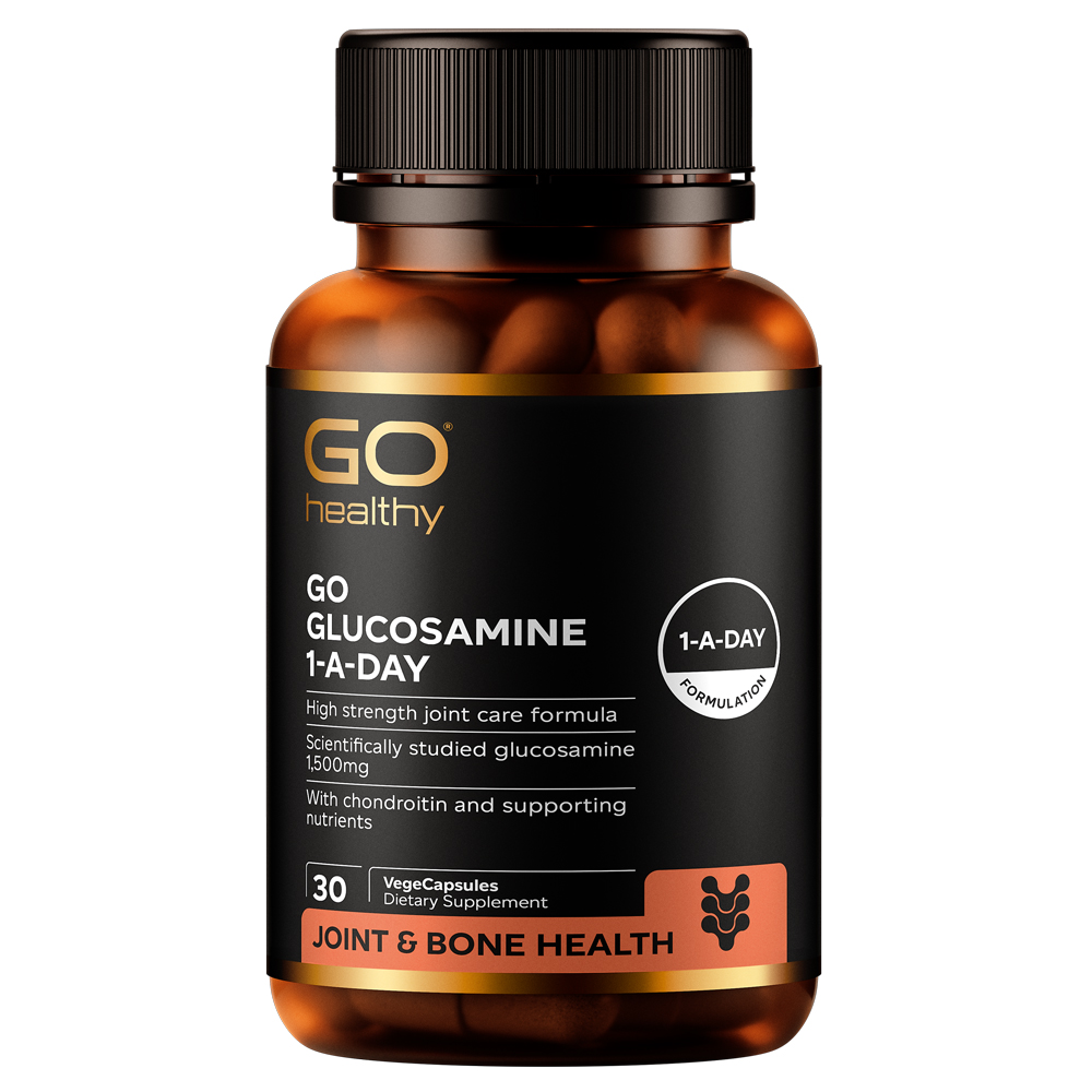 Viên uống bổ xương khớp nhập khẩu chính hãng New Zealand GO GLUCOSAMINE 1-A-DAY 1500mg 30 viên hỗ trợ tăng dịch khớp, giảm tình trạng thoái hóa khớp, khô khớp, cứng khớp; nuôi dưỡng xương sụn khớp khỏe mạnh