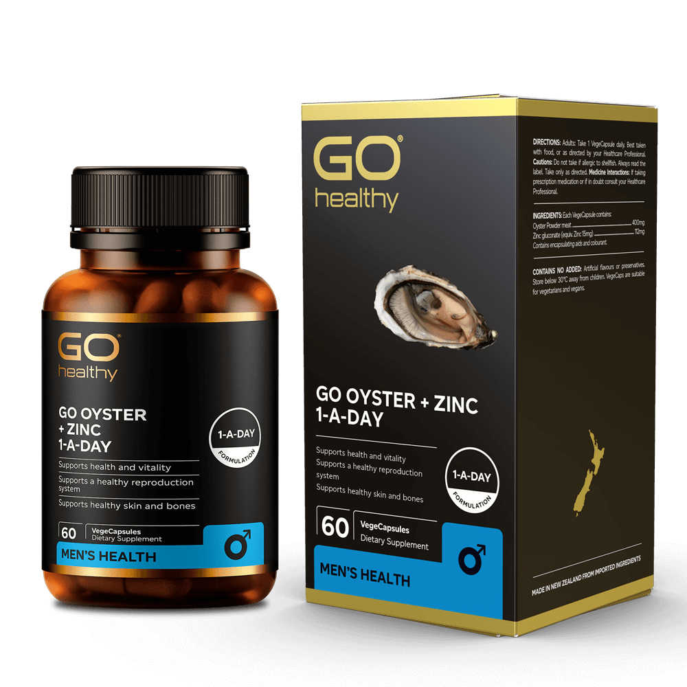 Viên uống tinh chất Hàu nhập khẩu chính hãng GO Healthy New Zealand GO OYSTER Plus + Zinc 60 viên giúp tăng cường sinh lý nam, cải thiện chất lượng tinh trùng