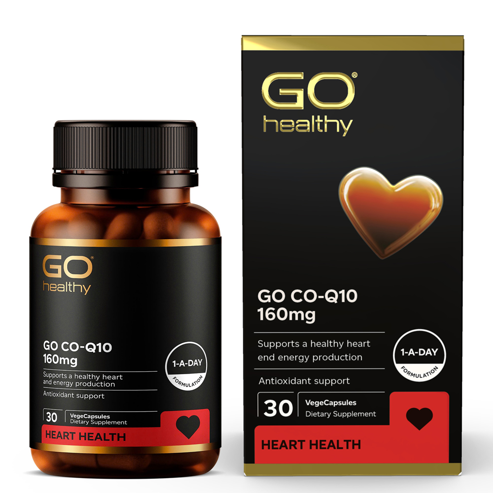 Viên uống bổ tim nhập khẩu chính hãng GO Healthy New Zealand GO CO Q10 160mg 30 viên giảm quá trình lão hóa tim mạch, giảm nguy cơ tai biến tim mạch, giảm cholesterol máu, điều hòa huyết áp, tăng miễn dịch và giúp cơ thể khỏe mạnh