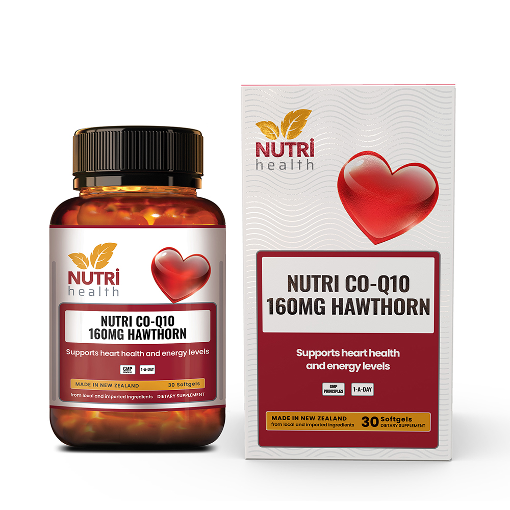 Bổ tim New Zealand Nutri Co Q10 160mg Hawthorn Nutri Health New Zealand