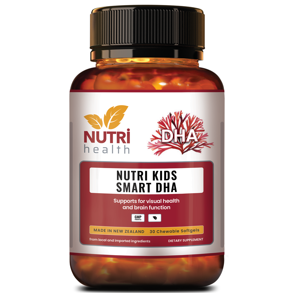 Viên uống bổ sung DHA tảo biển cho trẻ giúp bố mắt bổ não NUTRI KIDS SMART DHA Nutri Health New Zealand