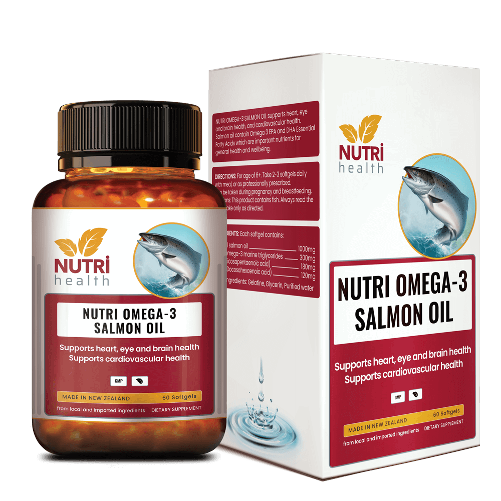 iên Dầu Cá Hồi NUTRI OMEGA 3 SALMON OIL nhập khẩu chính hãng từ New Zealand