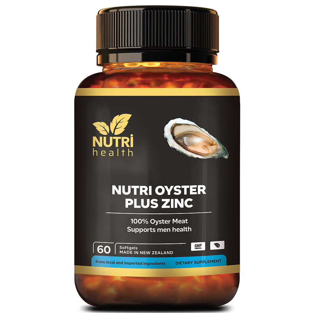 Nutri Oyster Plus Zinc 60 Nutri Health New Zealand_Black