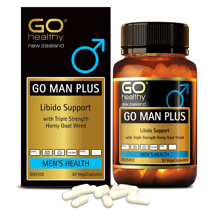 Viên uống cải thiện sinh lý nam nhập khẩu chính hãng New Zealand GO MAN PLUS (30 viên) giúp tăng cường sinh lực ở nam giới, tăng cường khả năng sinh lý ở nam giới, cải thiện và làm chậm quá trình mãn dục nam