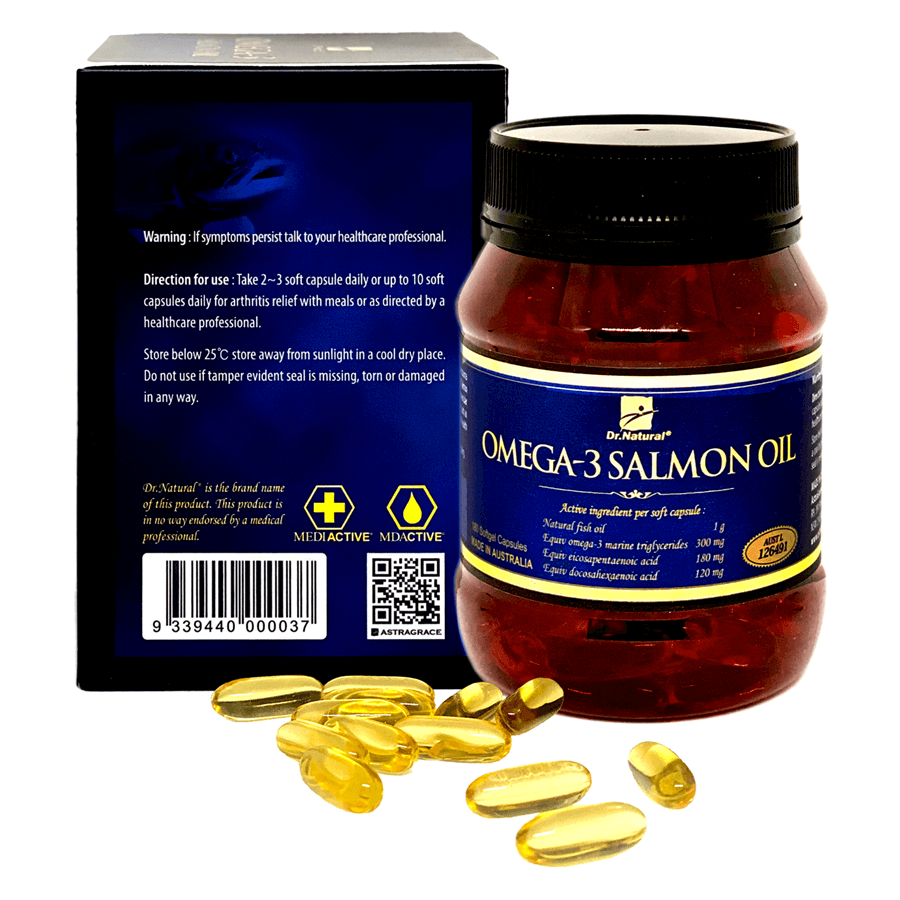 Viên uống Omega 3 cá Hồi nhập khẩu chính hãng Úc Dr Natural Omega3 Salmon Oil