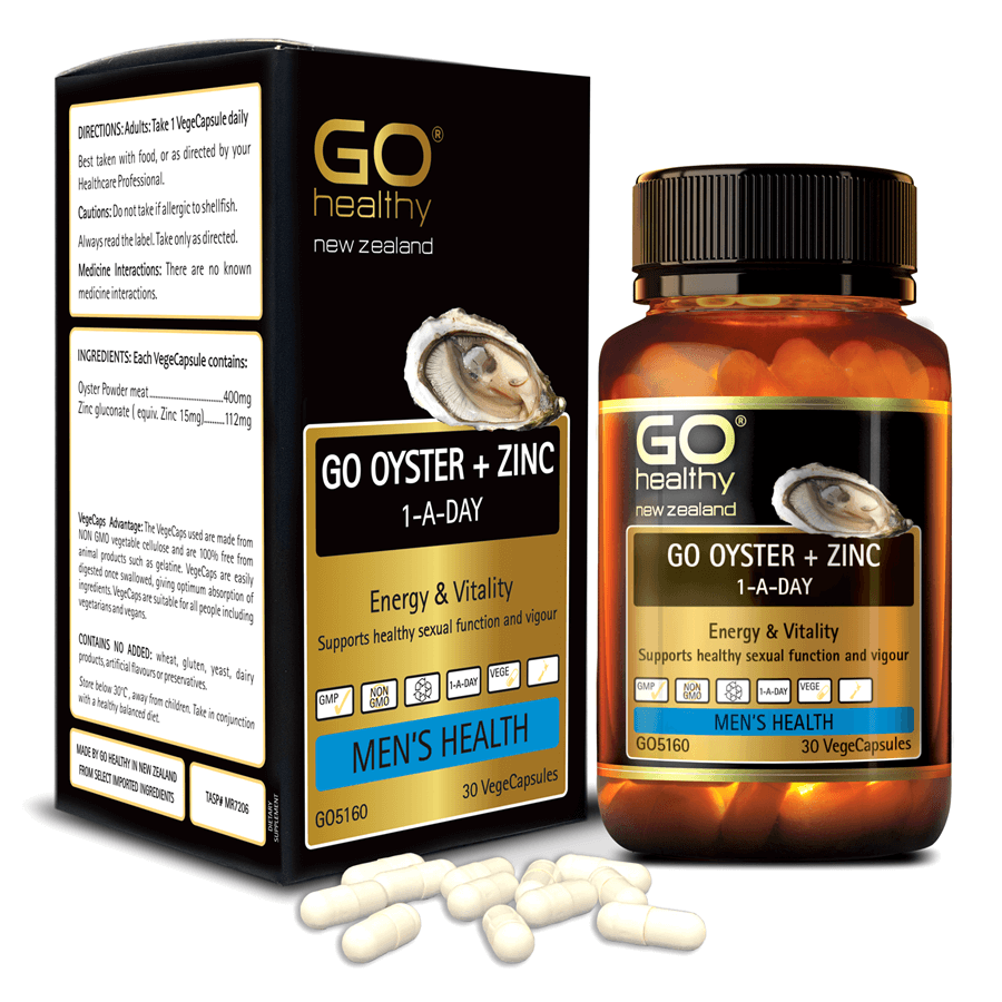 Viên uống tinh chất Hàu nhập khẩu chính hãng GO Healthy New Zealand GO OYSTER Plus + ZinC 30 viên giúp tăng cường sinh lý nam, cải thiện chất lượng tinh trùng