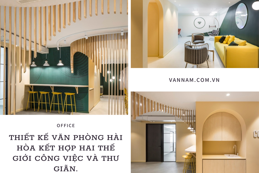 THIẾT KẾ VĂN PHÒNG KẾT HỢP HAI THẾ GIỚI CÔNG VIỆC VÀ THƯ GIÃN