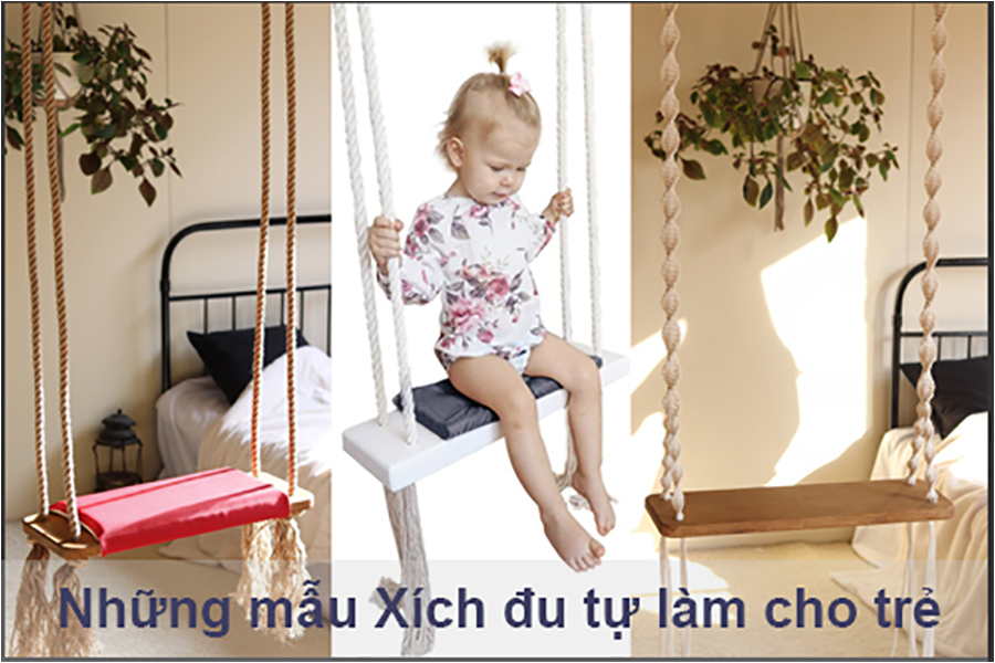 Những mẫu Xích đu tự làm tại nhà đáng yêu cho trẻ.