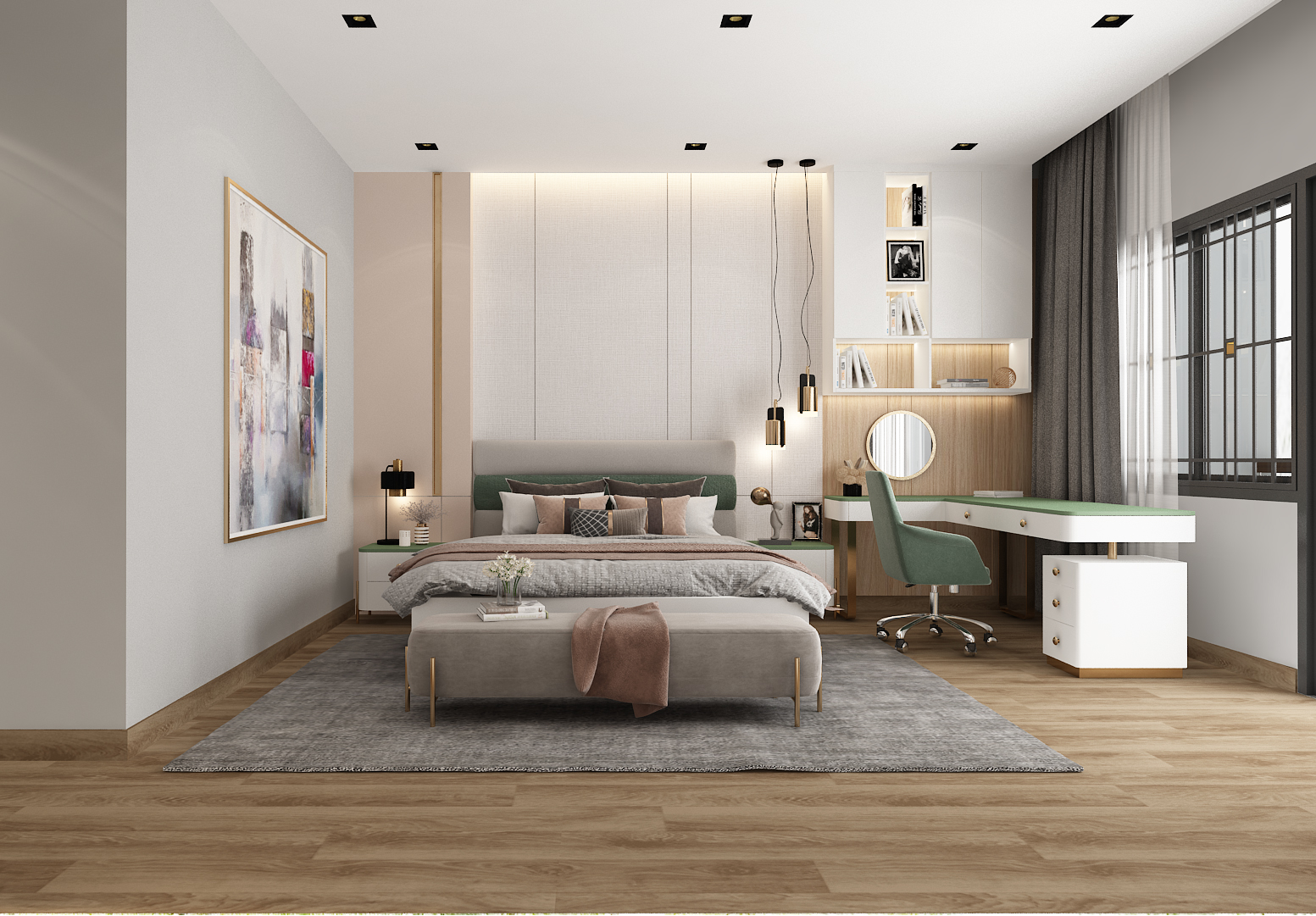 Ý tưởng thiết kế nội thất phòng ngủ cho con trai
