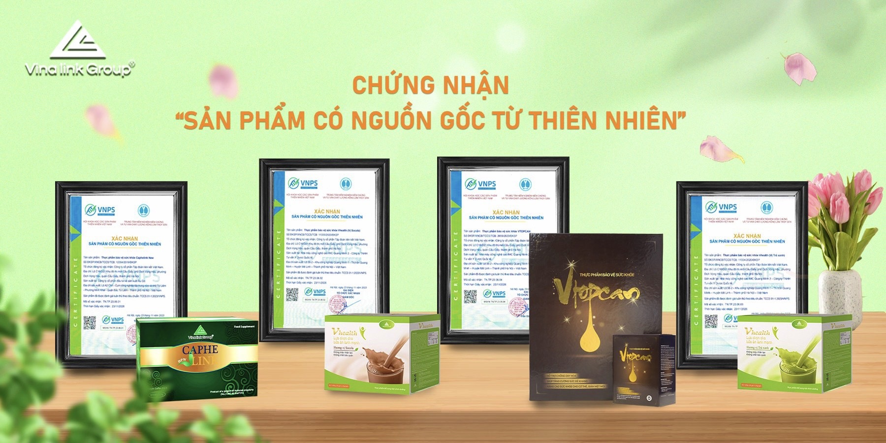 4 sản phẩm của Vinalink Group vinh dự đạt chứng nhận “Sản phẩm có nguồn gốc thiên nhiên”