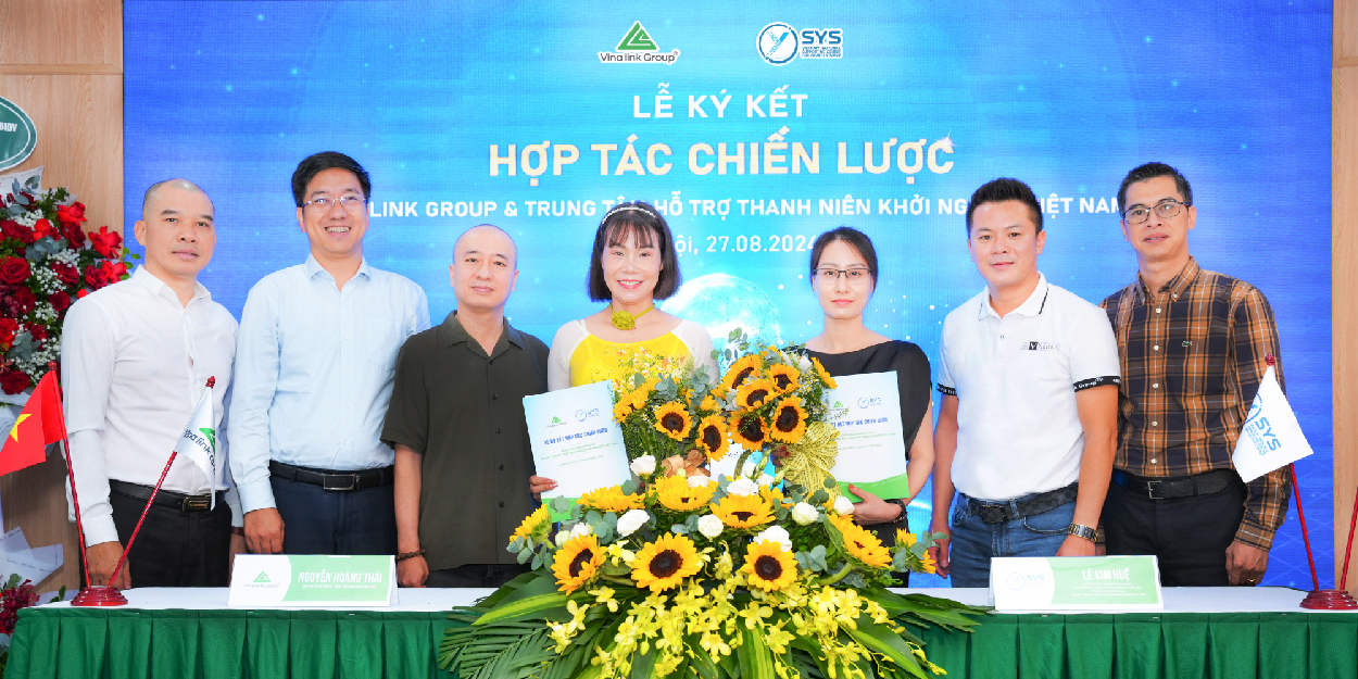 Vinalink Group ký kết hợp tác chiến lược với Trung tâm Hỗ trợ Thanh niên Khởi nghiệp Việt Nam