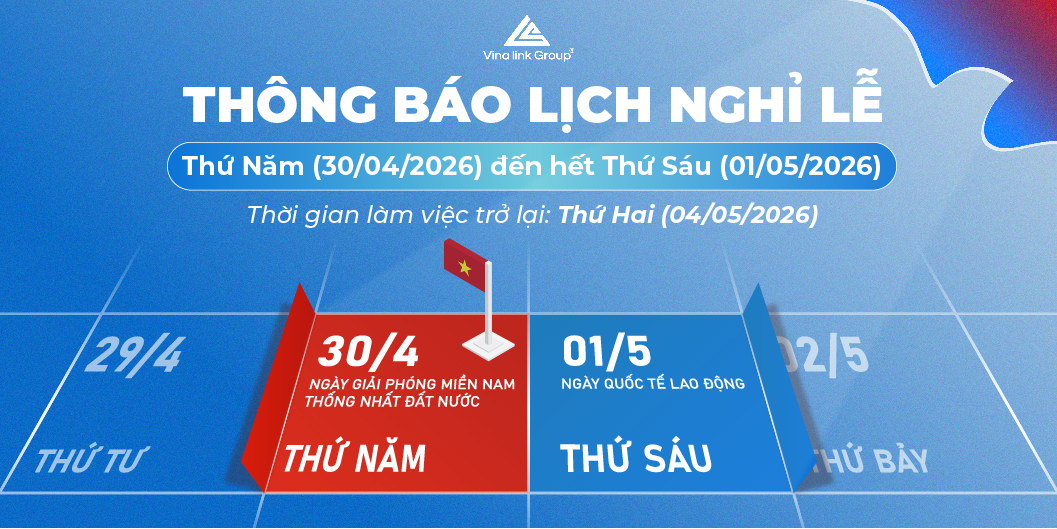 Thông báo nghỉ Lễ 30/4 và 1/5