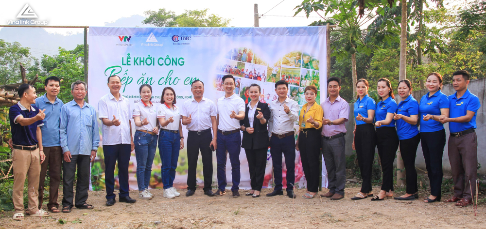 VINALINK GROUP – LỄ KHỞI CÔNG BẾP ĂN CHO EM XÃ BÌNH CHUẨN, CON CUÔNG, NGHỆ AN