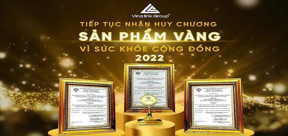 Vinalink Group vinh dự nhận giải thưởng 'Sản phẩm vàng vì sức khỏe cộng đồng' năm 2022