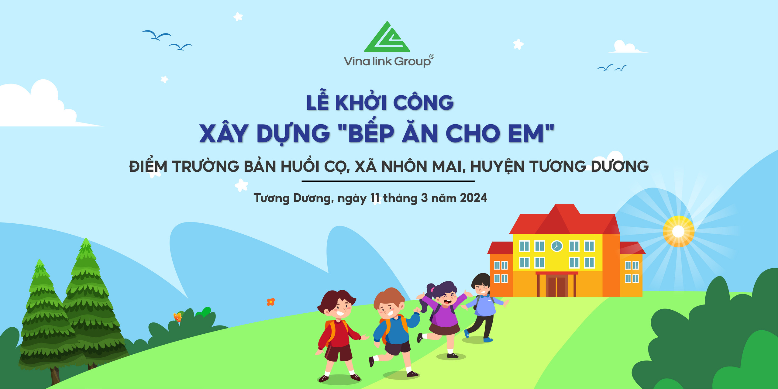 Vinalink Group khởi công xây dựng bếp ăn cho Điểm trường Huồi Cọ, Nhôn Mai, Tương Dương, Nghệ An