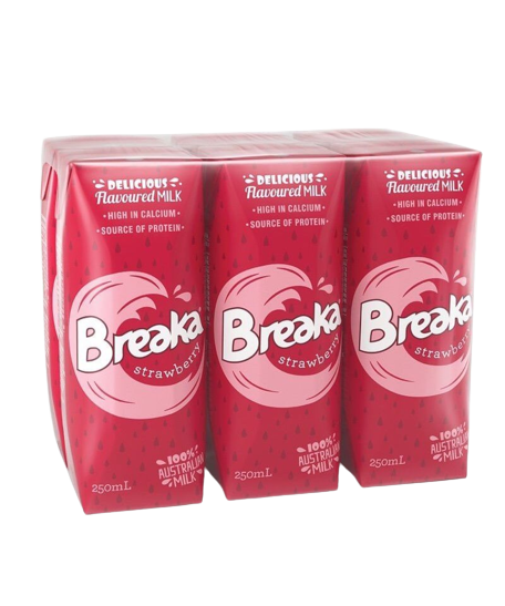 Sữa Tươi Breaka Hương Dâu hộp 250ml