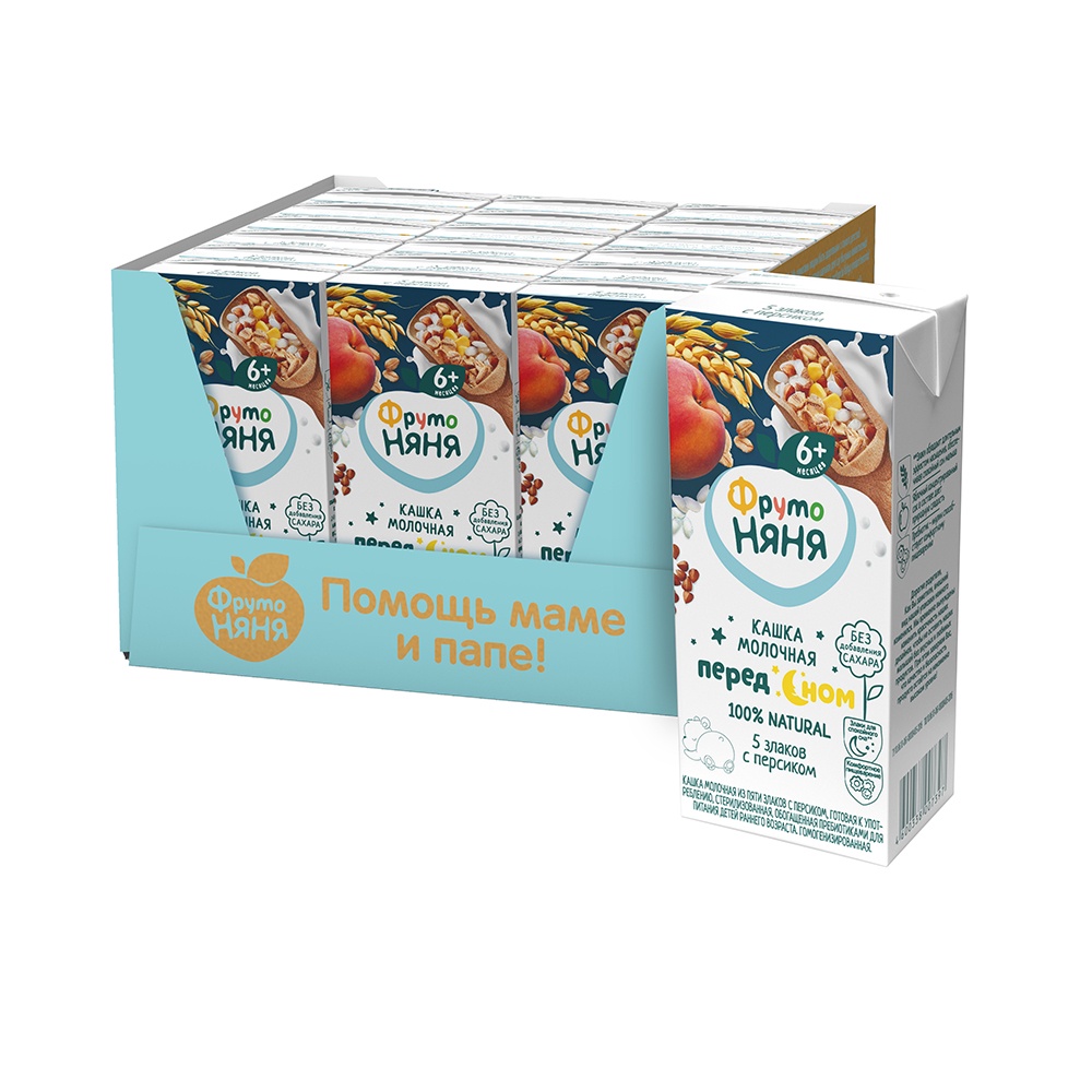 Thùng 18 Hộp Sữa đêm ngũ cốc vị đào Fruto Nyanya 200ml