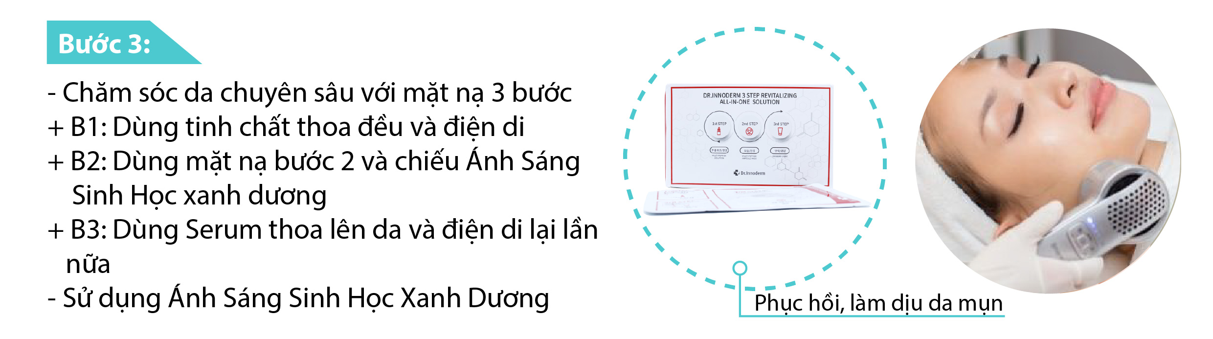 Dưỡng da sau khi chăm sóc da mụn 