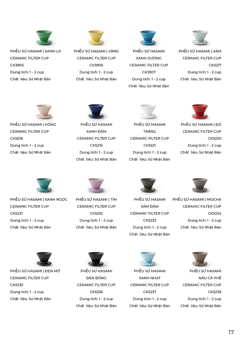 Cafede Kona Catalog Volcano coffee Dụng cụ pha chế cà phê