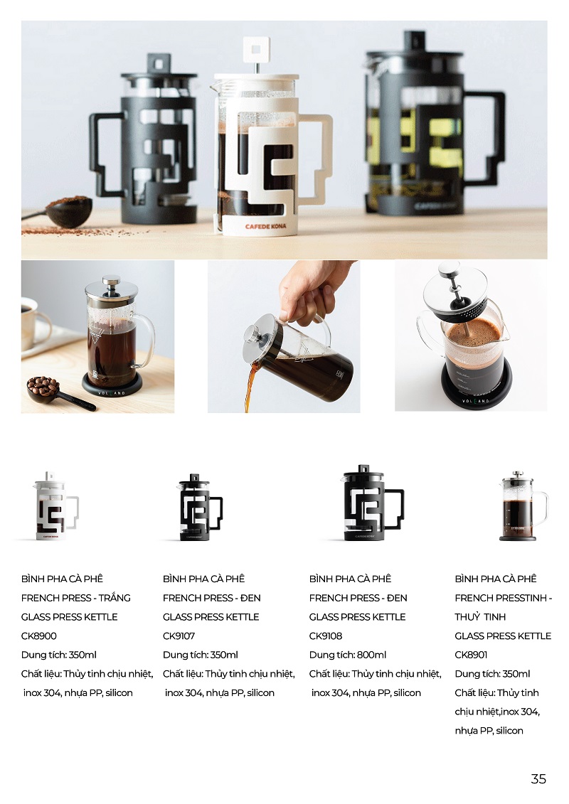 Cafede Kona Catalog Volcano coffee Dụng cụ pha chế cà phê