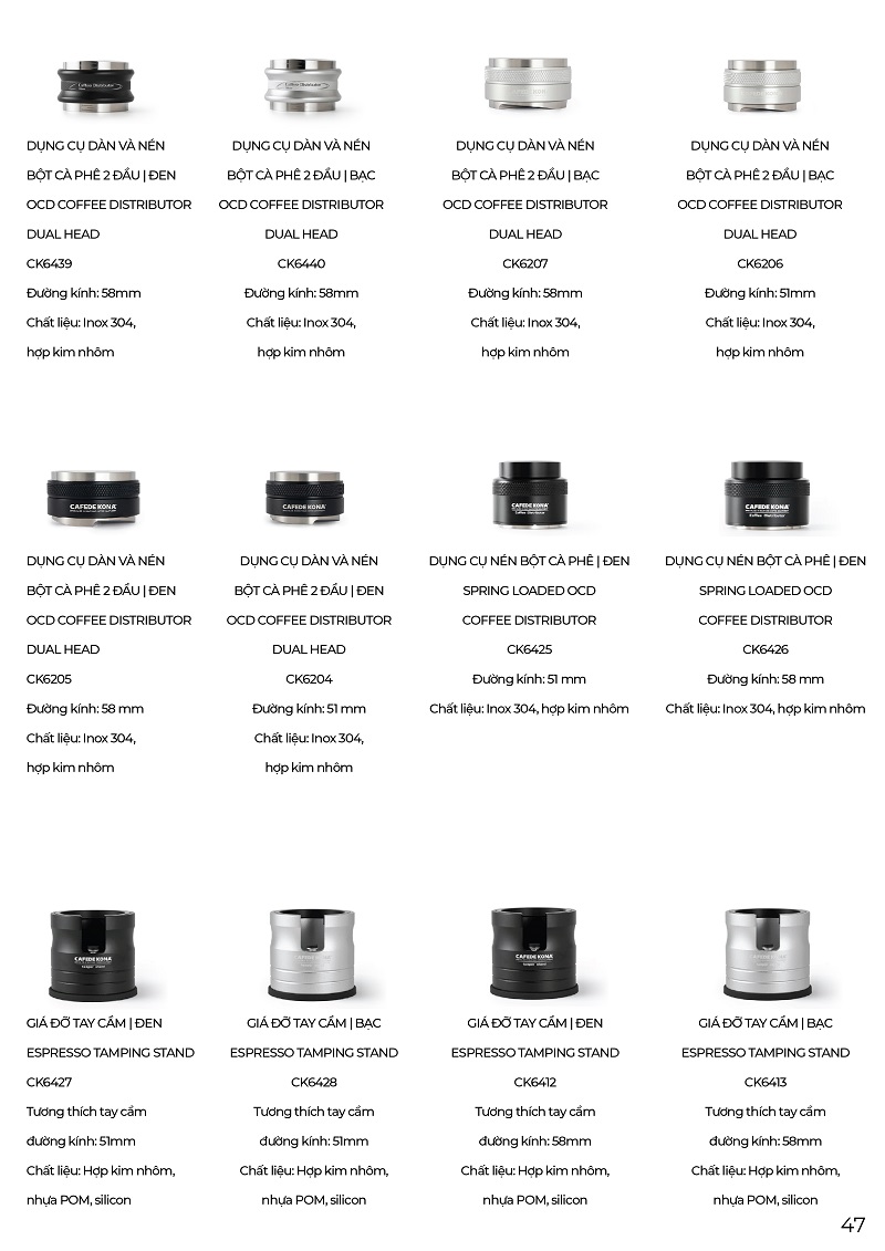 Cafede Kona Catalog Volcano coffee Dụng cụ pha chế cà phê