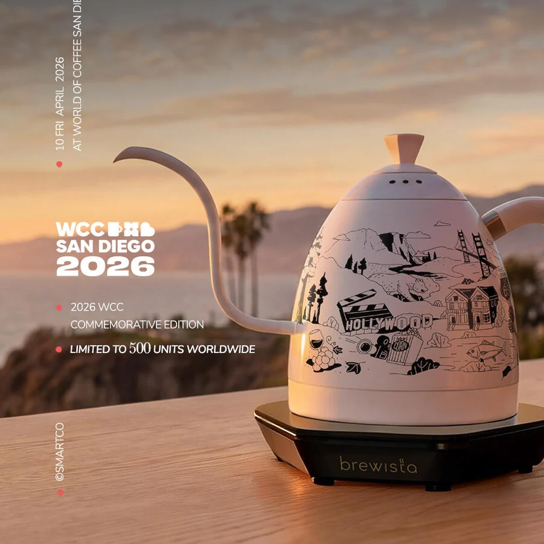Ấm đun rót cà phê Brewista Artisan WCC San Diego 2026 bản giới hạn 600ml Gen 3 Pro 1500w kèm đế bếp