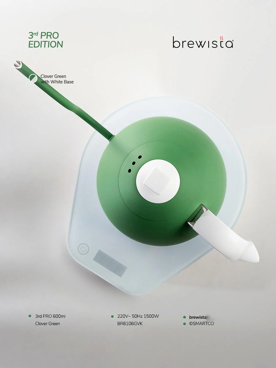 Đế điều khiển nhiệt có màn hình của ấm Brewista Artisan Clover Green