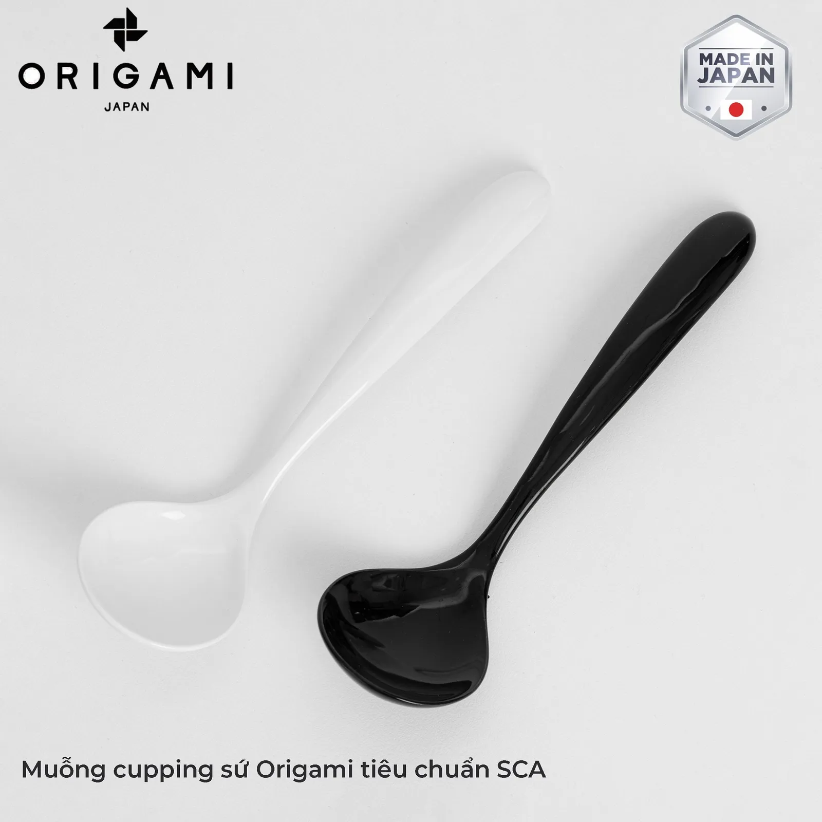 Muỗng cupping sứ Origami tiêu chuẩn SCAJ