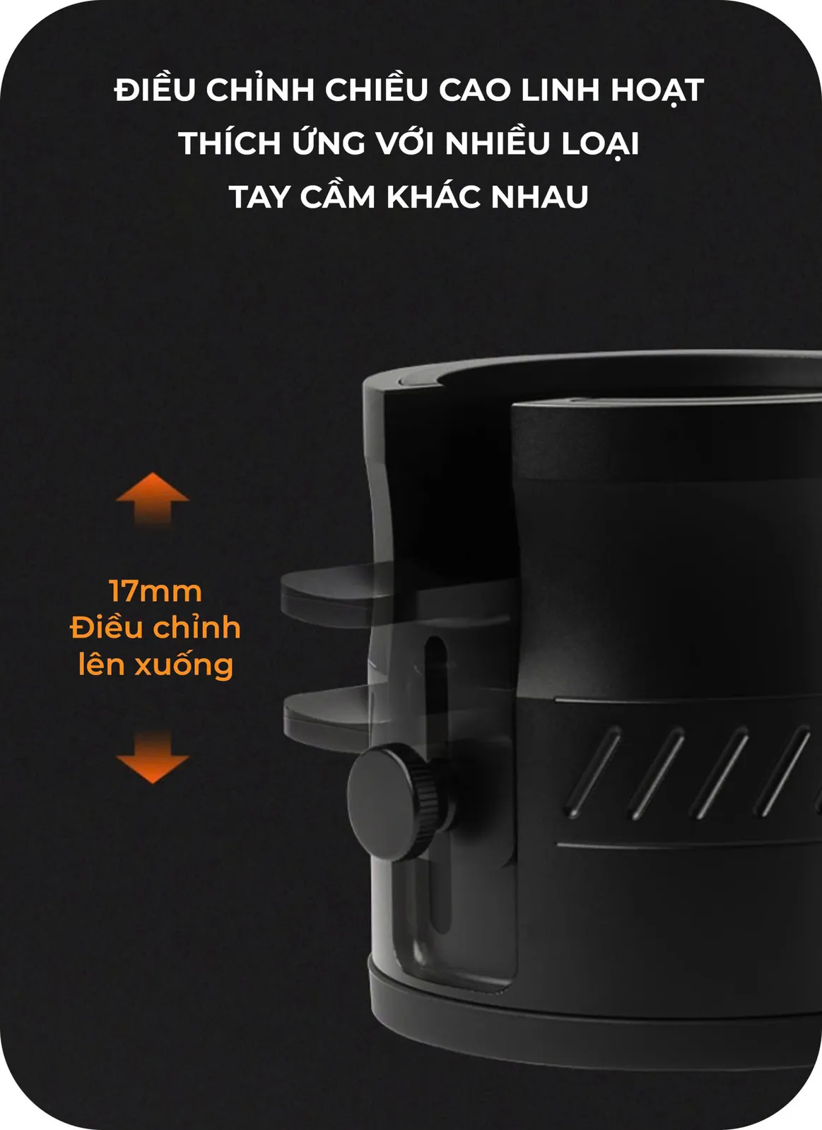 Điều chỉnh chiều cao đế nhôm Feepie trong phạm vi 17mm để thích ứng nhiều loại tay cầm