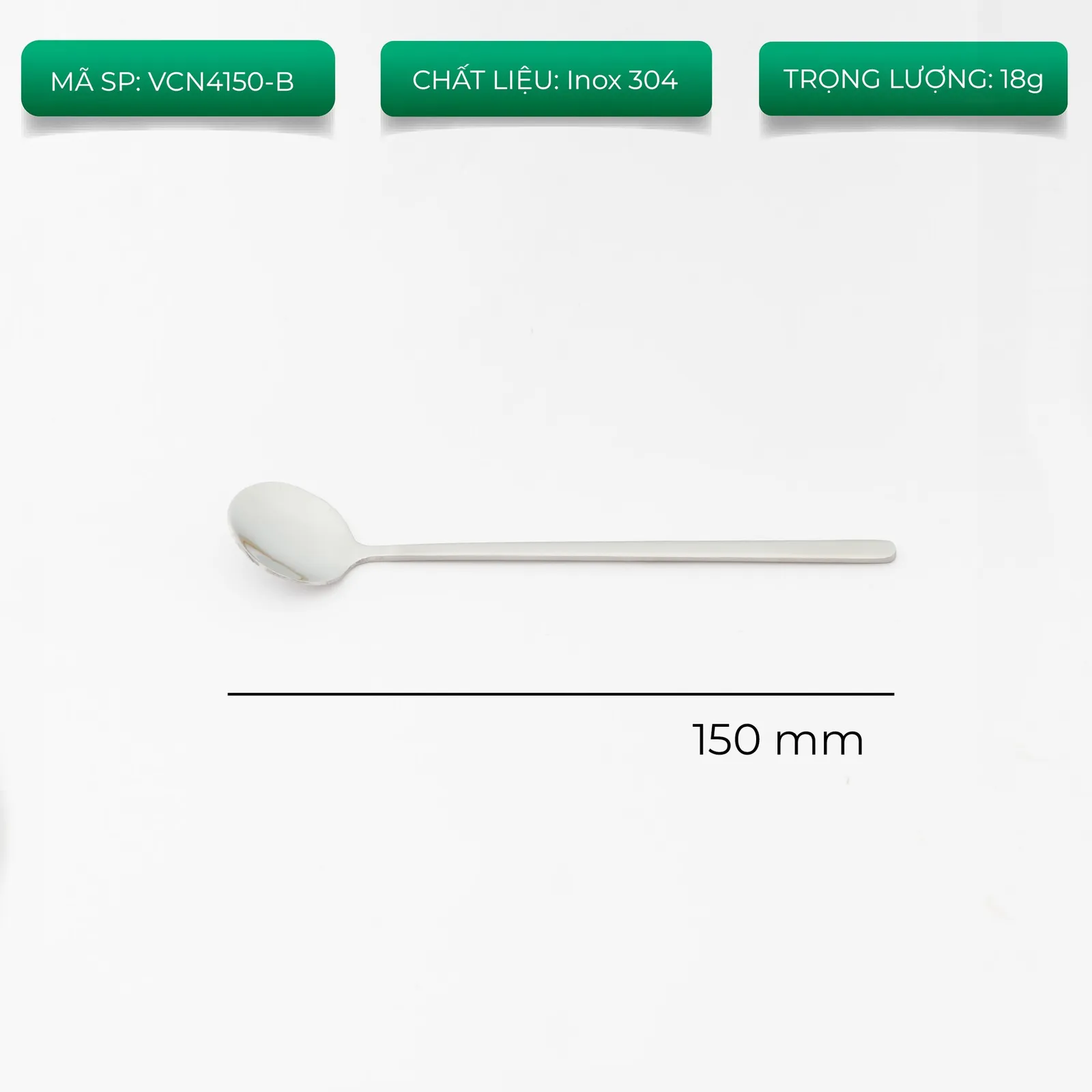 Muỗng cà phê inox 15cm bốn màu bạc đen vàng đồng ảnh 2