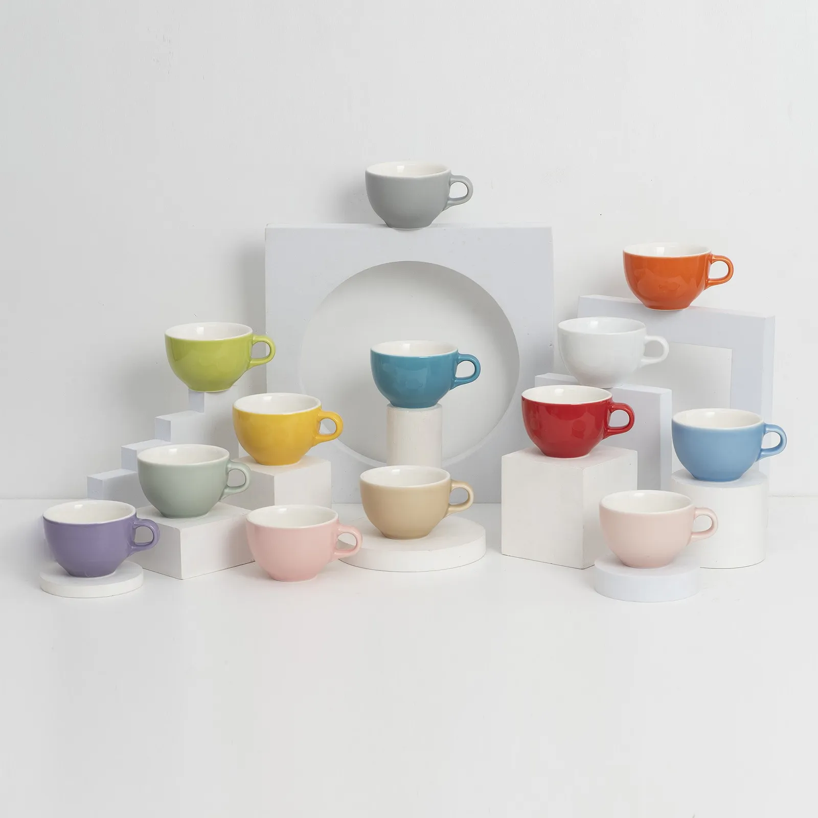 Ly sứ Origami Cappuccino Latte Bowl 180ml đủ 13 màu