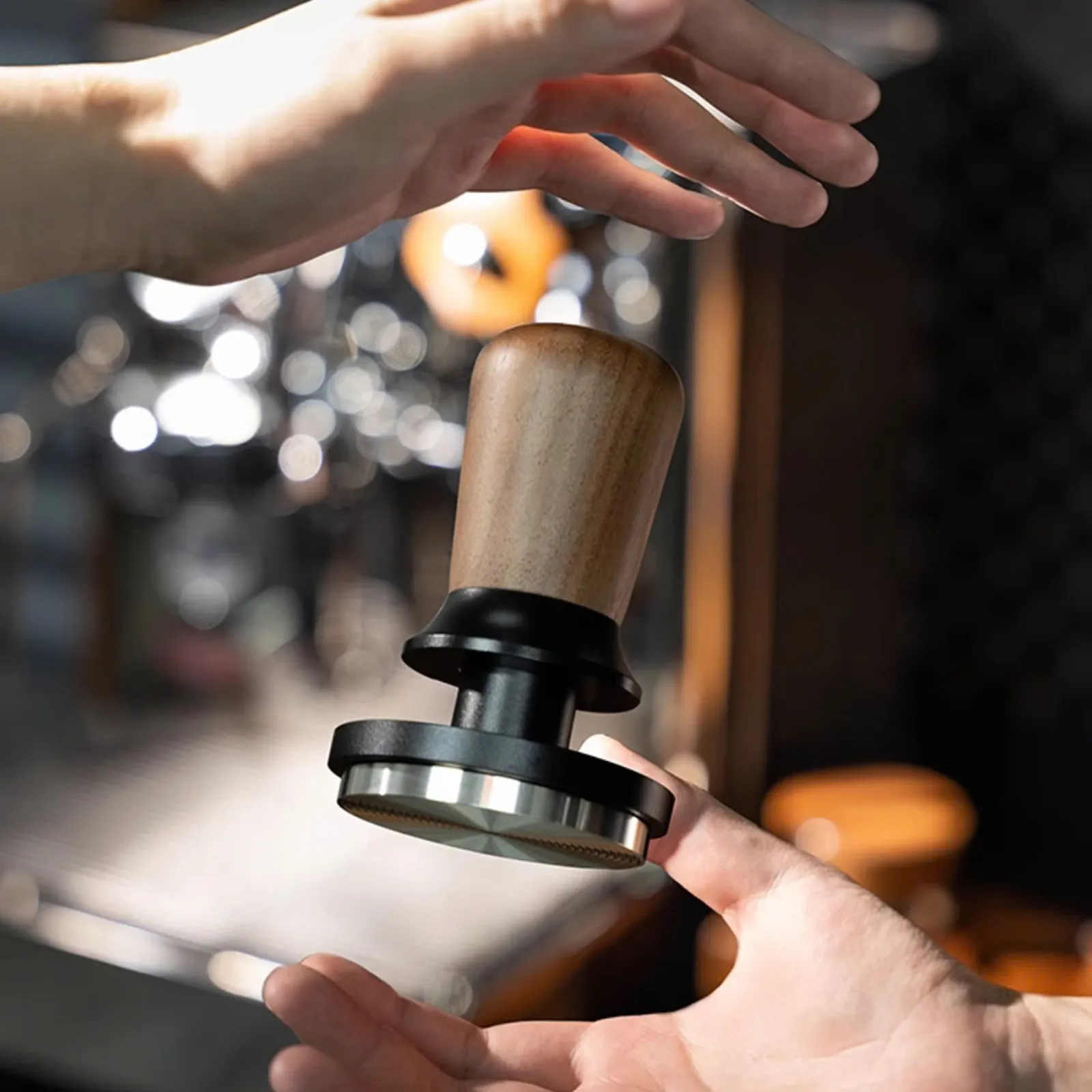 Tamper Feepie nén cà phê cố định lực Wood charm