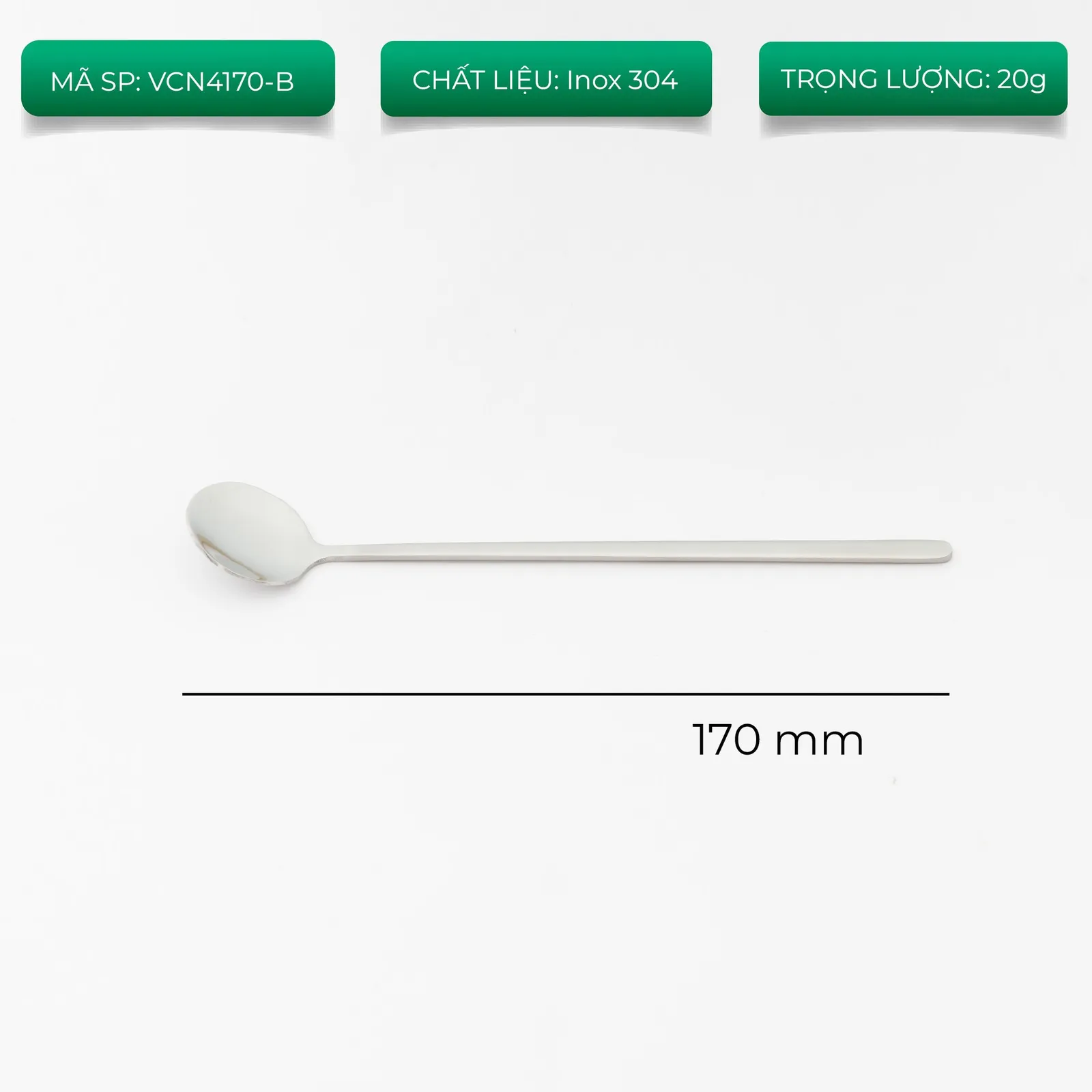 Muỗng cà phê inox 17cm bốn màu bạc đen vàng đồng ảnh 2