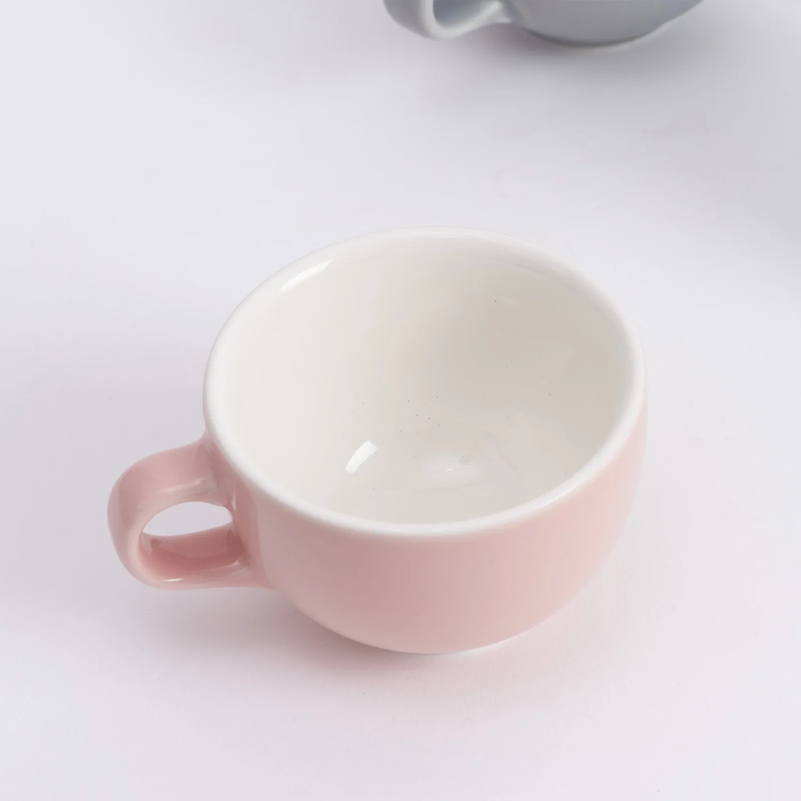 Lòng ly sứ Origami Cappuccino Latte Bowl 180ml màu Pink