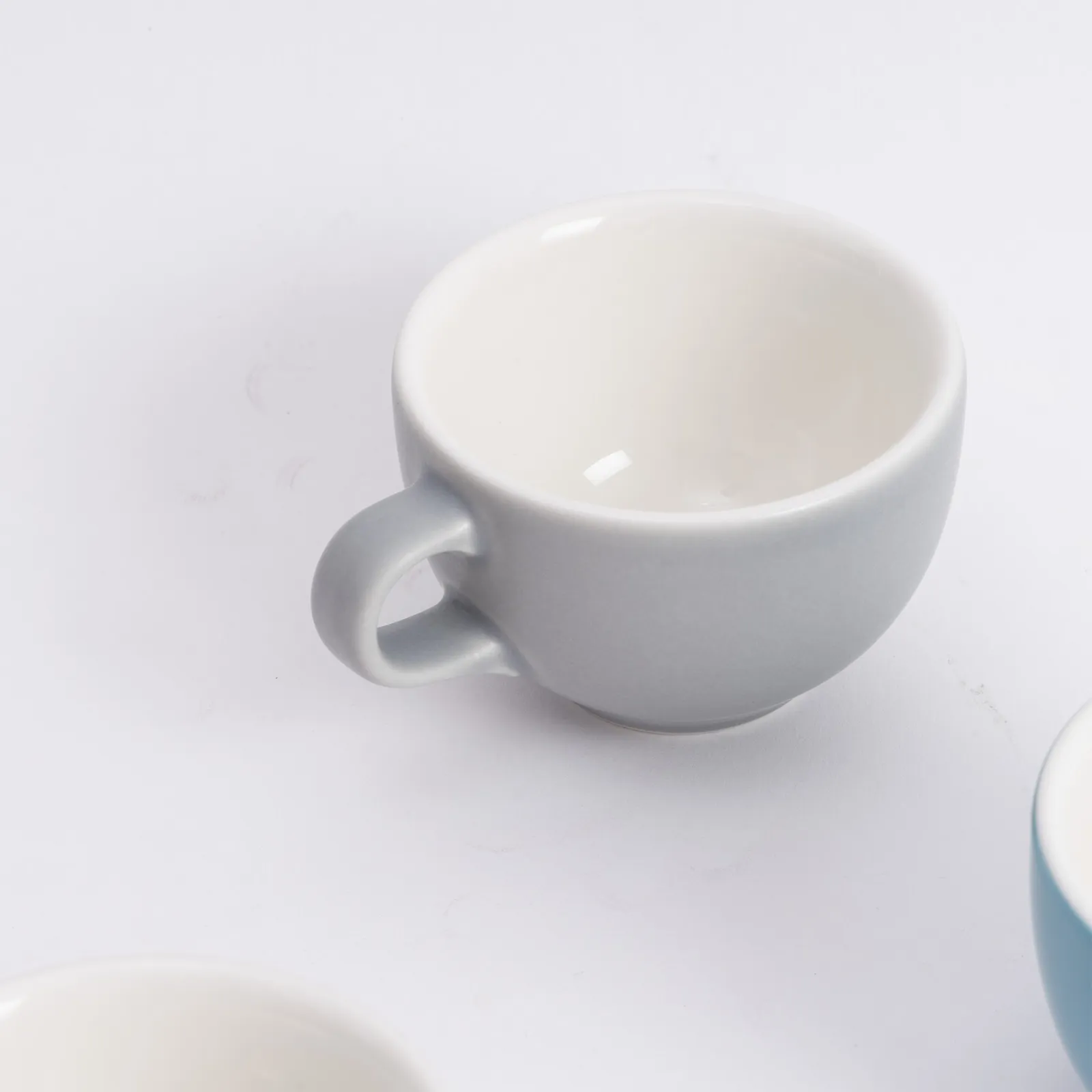 Ly sứ Origami Cappuccino Latte Bowl 180ml màu Matte Gray