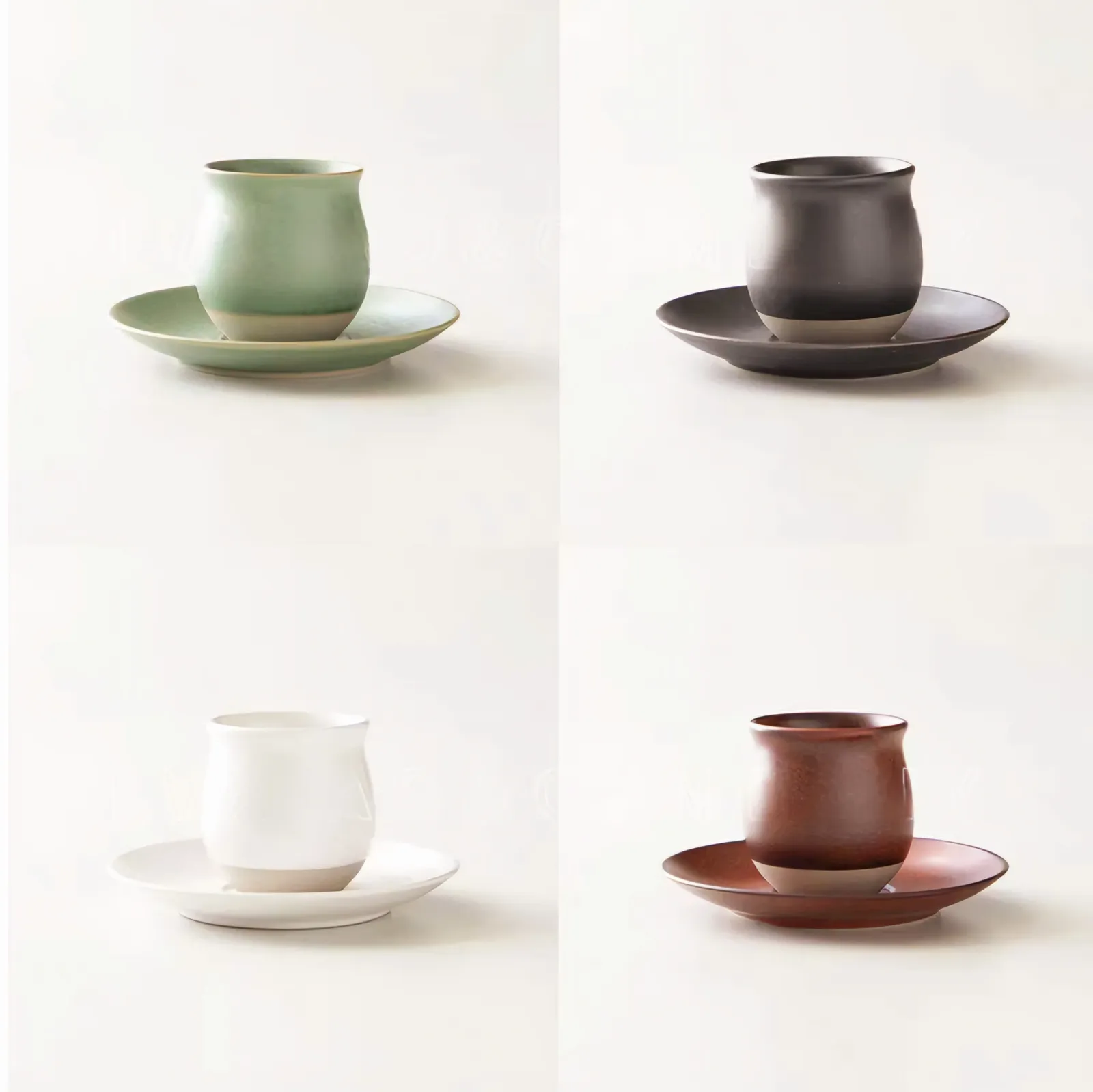 Các tổ hợp màu ly và đĩa Origami Flavor Cup theo bảng màu Nhật Bản