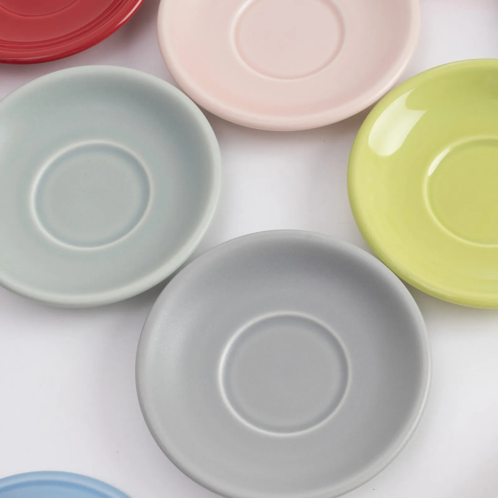 Toàn bộ 15 màu đĩa sứ Origami Cappuccino Latte Bowl Saucer 140mm