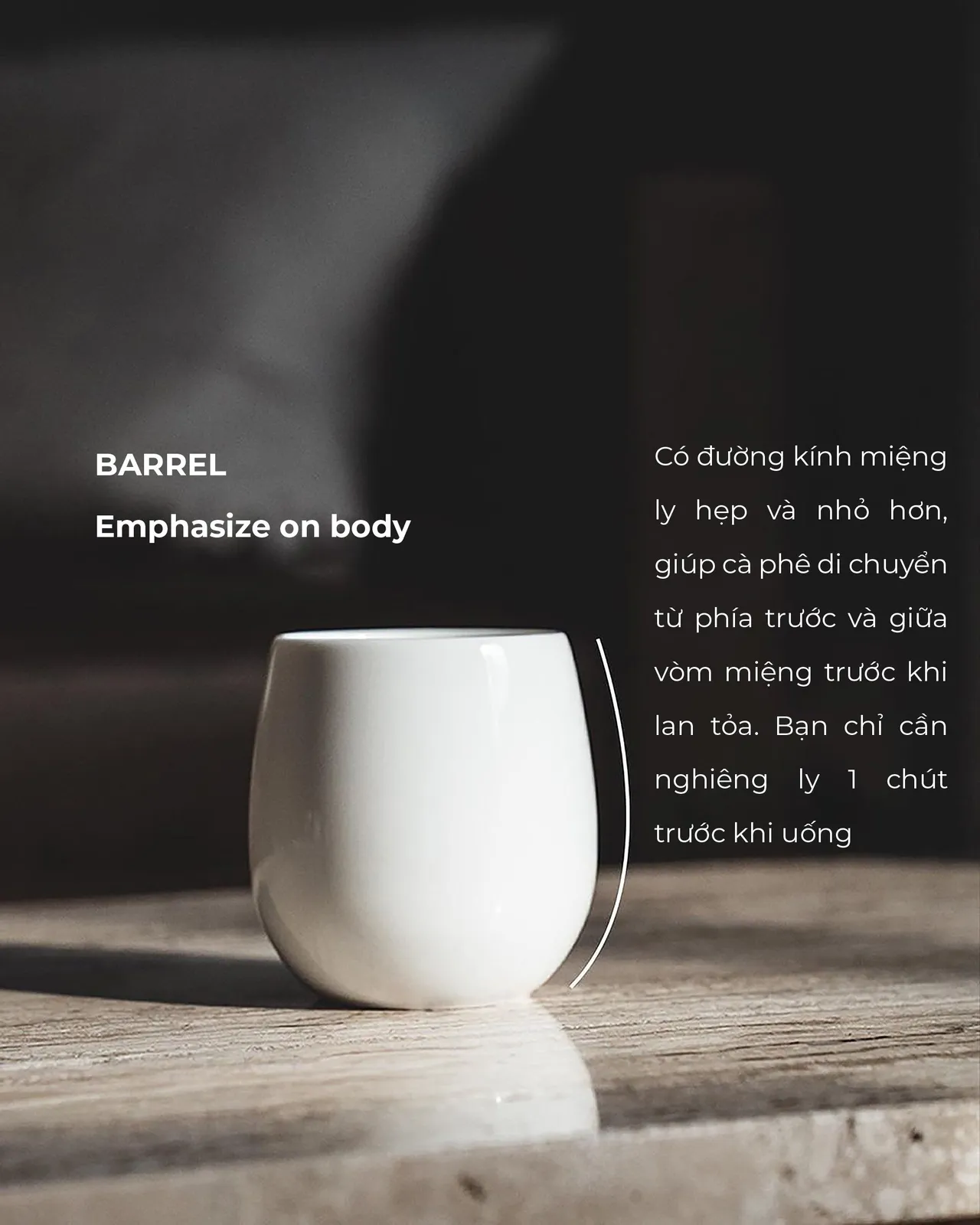Origami Barrel Flavor Cup – nhấn mạnh body của cà phê