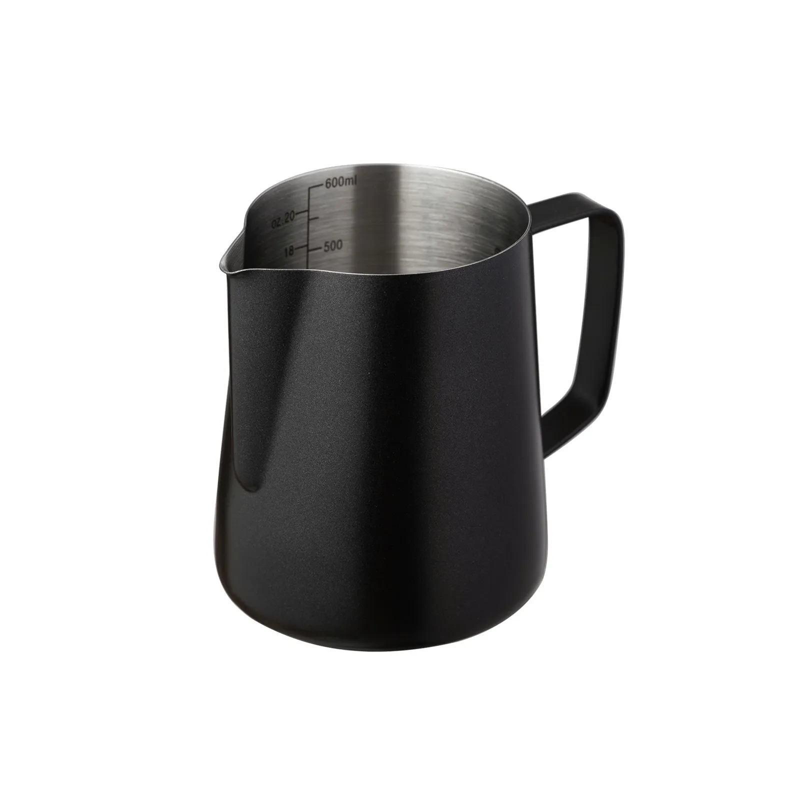 Ca đánh sữa Teflon đen cỡ 350ml chụp toàn thân