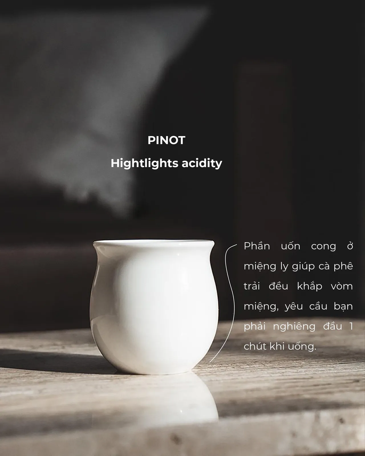 Origami Pinot Flavor Cup – vành loe làm nổi độ chua sáng